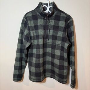 The North Face Green and Black Zip Up Sweater